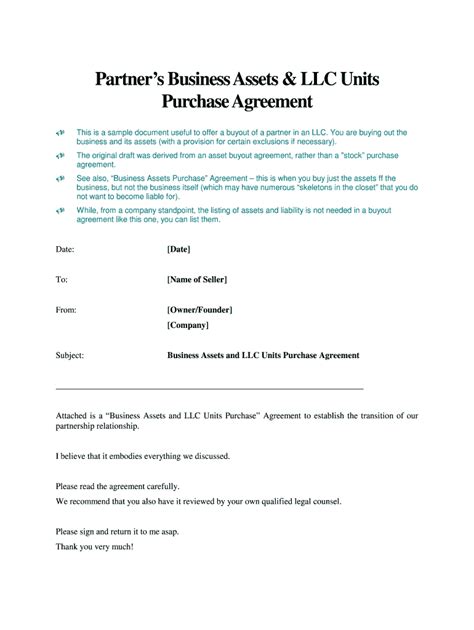 business partner buyout agreement template